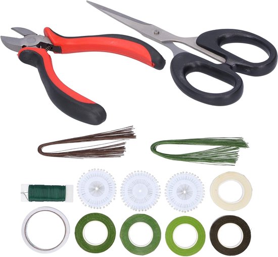 Bloemschikken Tool Set - Bloemen Decoratie Set - Bloemen Maken - Multifunctioneel Duurzaam - 14 Stuks - Groen