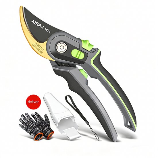 BLOSSOM Snoeischaar - Snoeischaren - Roestvrijstalen tuinschaar - 30 diameter tak - Voor fruitbomen, bloemen en thuisgebruik - goud van Merkloos	