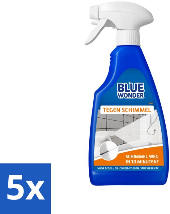 Blue Wonder Tegen Schimmel 500 ml - Bulkverpakking - 5 stuks van Merkloos	
