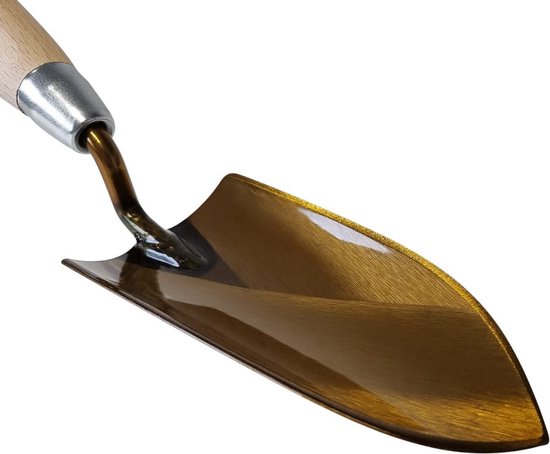 Blumelle Gold Edition extra lange greep van beukenhout hoogwaardig koolstofstaal 270 gram tuingereedschap van Blumelle