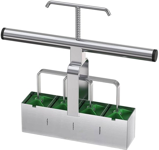 Bodemblokker - Grondblokker Stekkenmaker - Planten Voorbereiden - Roestvrij Staal - 28.5 x 25 cm - Zilver van Merkloos	