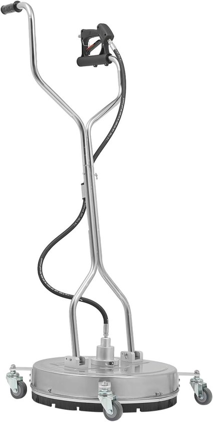 Bodemreiniger Hogedruk - Oppervlaktereiniger - Terras Reinigen - 4 Roterende Wielen - 4500 psi - Zilver