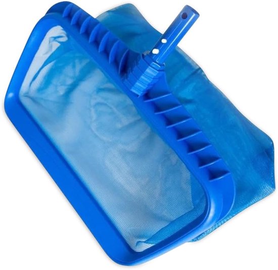 bodemschepnet met versterkt kunststof frame, zwembadreiniging, bodemschepnet, fijnmazig voor reiniging, zwembad, vijver, blauw (geen stang)