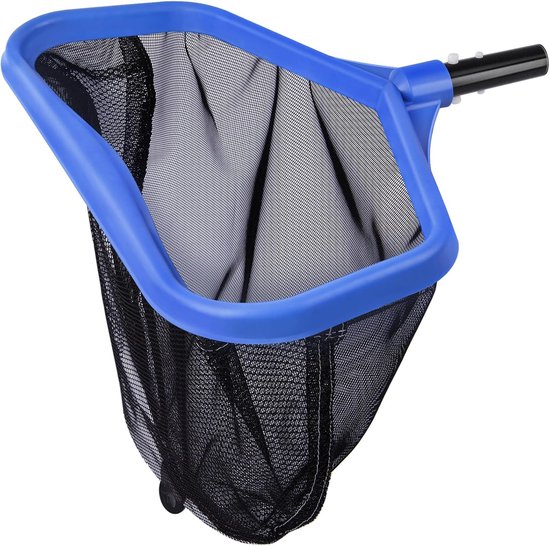 Bodemschepnet voor zwembad met dubbel diep net, bodemschepnet voor het reinigen van zwembad, vijver, blauw (geen stang)