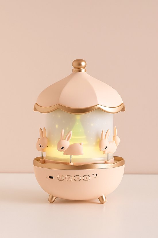 BOECK - Nachtlampje - Sterrenprojector - LED-projector - Draaiende LED Nachtlamp – Sterren & Maan Projector met RGB-kleurwissel, USB-voeding en Batterij – Sfeerverlichting voor Kinderkamer & Relax - Kinderlamp van BOECK