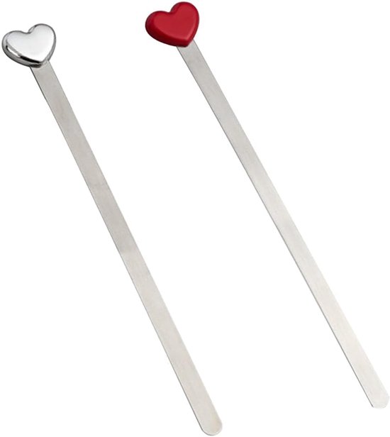 Boekmarkers Hartvormig - Metaal - 12,5 cm - Voor het markeren van leesvoortgang - ShopVlot