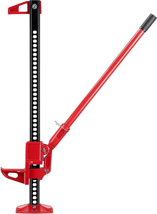 Boerenkrik - Handkrik Dommekracht - Zware Voertuigen Hefen - Robuuste Stalen Constructie - 3000 kg Capaciteit - Rood
