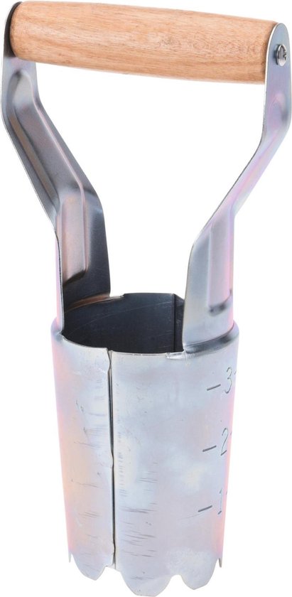 Bollenplanter met houten handgreep - diameter 6cm - tuingereedschap van Esschert Design