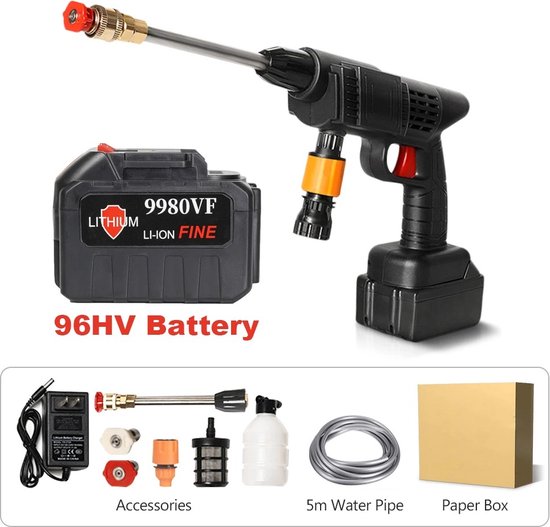 Bolmans - Hogedrukreinigers - Hogedrukreiniger - Hogedrukreiniger Auto - Hogedrukreiniger Terras - Hogedrukreiniger Accu - 24V - 30bar - Draagbaar - Incl. Accessoires van Bolmans