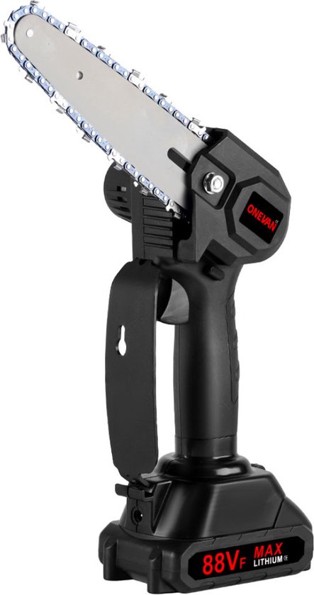 Bolture Elektrische boomzaag - Mini Kettingzaag - Houtzaag Electrisch - Hoogsnoeier - Takkenzaag - 1.3 - 2.3m - Inclusief 2 accu’s van Bolture