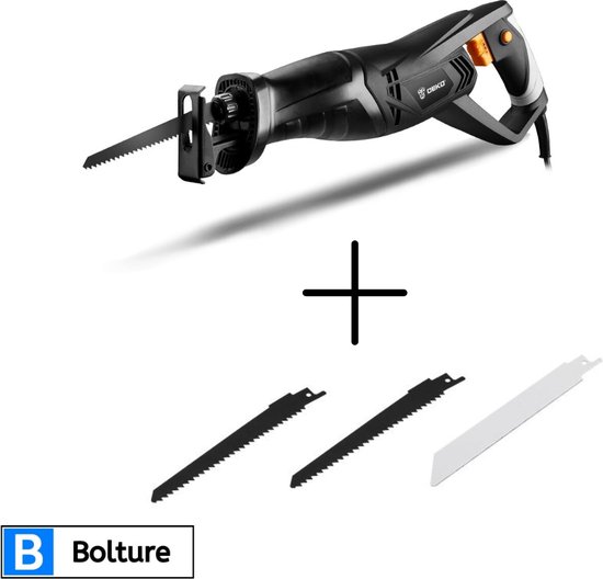 Bolture Mini Kettingzaag - Snoeischaar - Kettingzaag - Met 3 Zaagbladen - Voor Meerdere Materialen - 900 W - 240 V van Merkloos	
