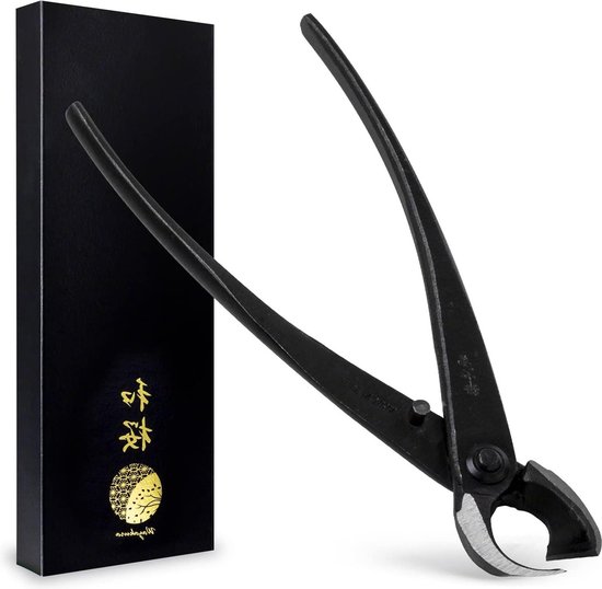 Bonsai Concave Tak Cutter 8" (200mm) - Hand Gesmede - GEMAAKT IN JAPAN - Zwarte Rechte Rand van Merkloos	