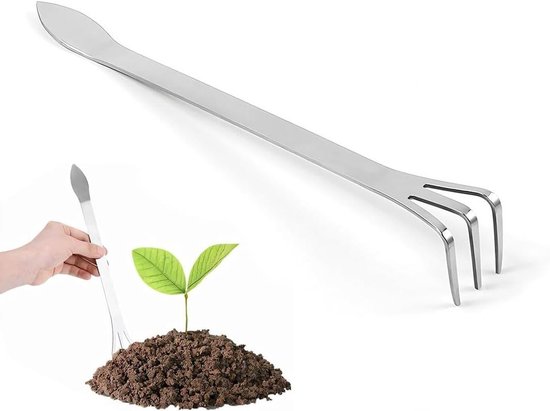 Bonsai-gereedschap set van roestvrij staal met ergonomische handgreep - 3 tips - bonsai-hark - worteltrimmer - professioneel gereedschap - bonsai-kit. van Merkloos	