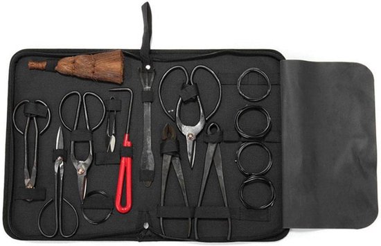 Bonsai gereedschapset - Tuin handgereedschap - Boomverzorging - 10 delig - Koolstofstaal - Zilverkleurig