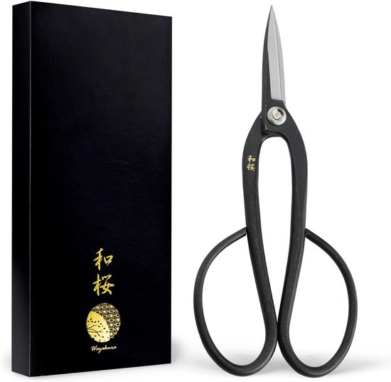 Bonsai Schaar – Ashinaga Model, Yasugi-staal, 200 mm – Made in Japan – Schaar voor het Bijsnoeien van Takken, Bladeren, Wortels en Scheuten