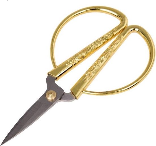 Bonsai Schaar Gesneden Gold Tone Dragon Metalen Handvat van Azuka