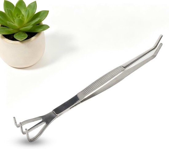 Bonsai Wortelhark, Rvs Prong Bonsai Gereedschap 2 in 1 Bonsai Boom Tool Pincet met Ergonomisch Handvat voor Outdoor