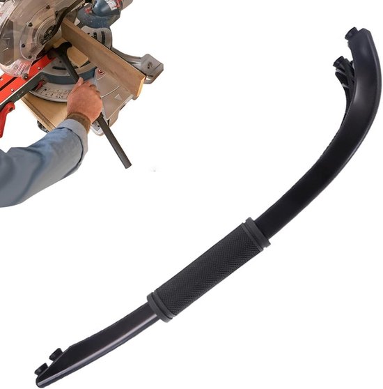 Boogvormige Duwstok - Houtbewerkingsgereedschap - Veilig Zagen - Antislip Rubberen Voetjes - 46 cm - Zwart