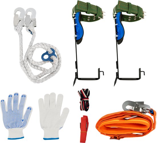 Boomklimsporen 1 Paar Boomklimijzers Klimmen Aluminium Boomklimuitrustingset Laadcapaciteit 100Kg van Merkloos	