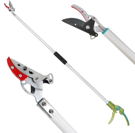 Boomsnoeischaar 130 cm – Lichtgewicht en Sterk voor Hoge Takken en Fruitplukken van Merkloos	