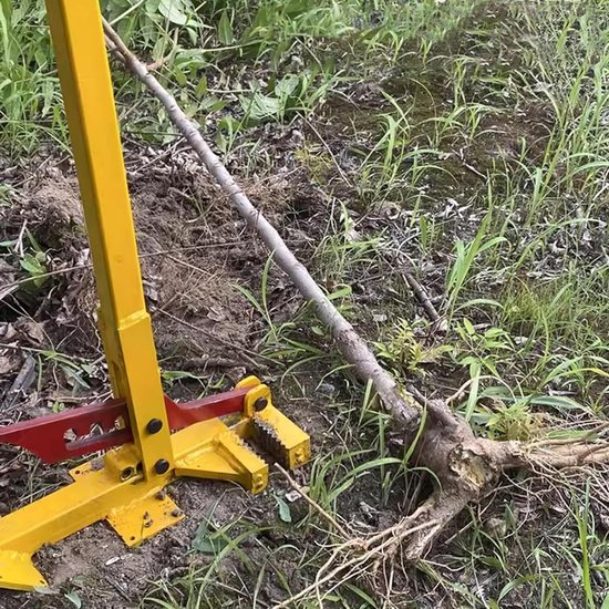 Boomtrekker Zwaar - Wortelverwijderaar - Tuinonderhoud - Hefboomprincipe - 3 Verstelbare Klemmen - Metaal