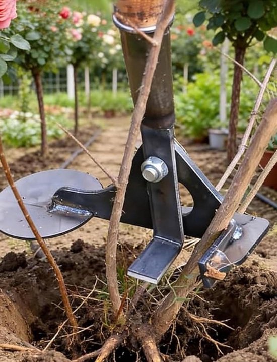 Boomwortelverwijderaar - Stronkverwijderaar Hekpaaltrekker - Tuin Opruimen - Moeiteloos Hefboommechanisme - Verstelbaar Klembereik - Metaal