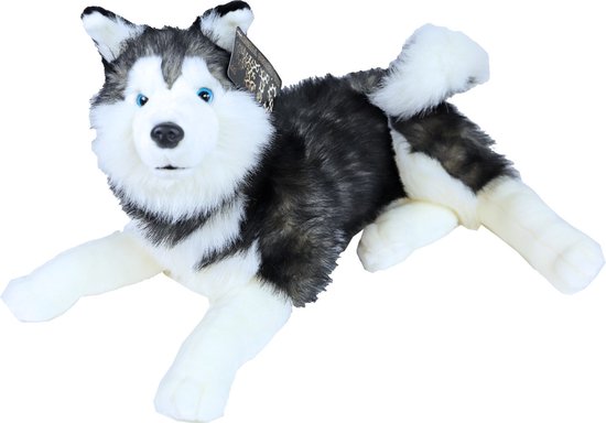 Boony Natural Decoration pluche husky 53 cm liggendGebr. de Boon van Boony