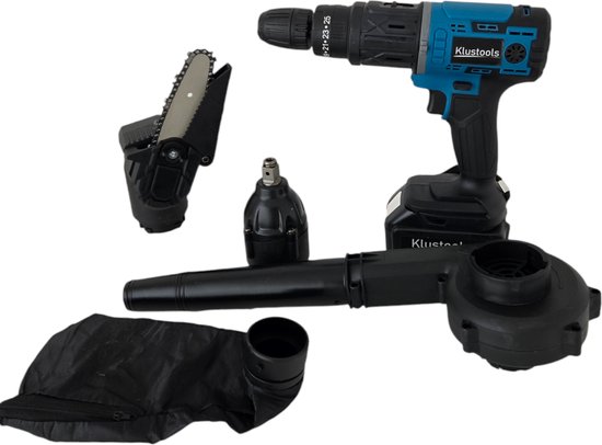 Boormachine - Kettingzaag - Bladblazer - alles in 1 - geschikt voor Makita LXT accu van BOO