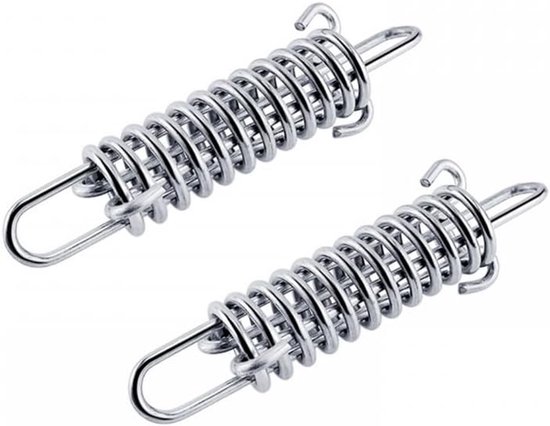 Boot Mooring Lente - 2 stuks - 119 mm roestvrij staal - verlengde lente hondenriem - schokabsorberende veer - voor boten - kajak - jacht van PietyBarn