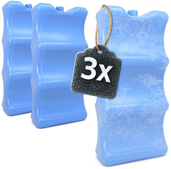 Boraboi® Koelelementen Set van 3 - Herbruikbare Ijspacks voor Koelboxen, Koeltassen en Boodschappen van Boraboi