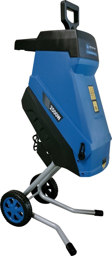 Borg Premium Hakselaar / Shredder 2500 Watt - Max. Takdikte 45 mm - incl. 45 liter Opvangzak & Duwstok van Borg