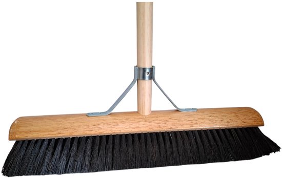 Borstelshop-Zaalveger-Haarmix-met steel en steelhouder van Borstelshop