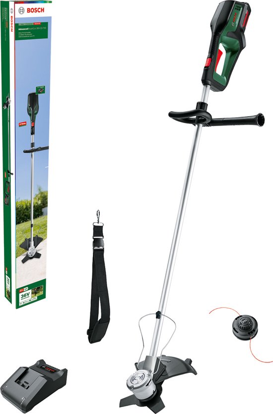 Bosch AdvancedBrushCut 36V-23-750 - Accutrimmer - Inclusief Draadspoel - Bosmaaiermes - Schouderriem - 36V Accu (2 Ah) - 70-min Lader van Bosch