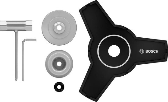 Bosch Bosmaaiermesset - Moer, vergrendelplaat, mes, mesbeschermer, spacer, HEX sleutel en moersleutel van Bosch