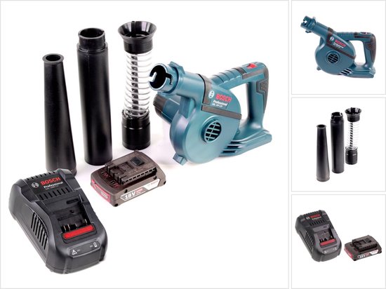 Bosch GBL 18 V-120 accu bladblazer met 1x Bosch GBA 18V 2.0 Ah accu + GAL 1880 CV lader