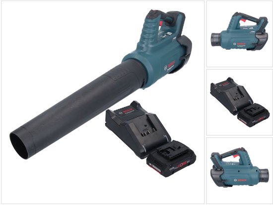 Bosch GBL 18V-750 Professionele accubladblazer 18 V BITURBO Brushless + 1x ProCORE accu 4.0 Ah + lader van Merkloos	