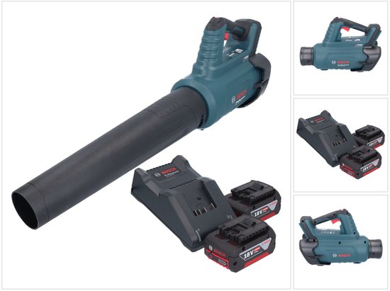 Bosch GBL 18V-750 Professionele accubladblazer 18 V BITURBO Brushless + 2x accu 4.0 Ah + lader van Bosch