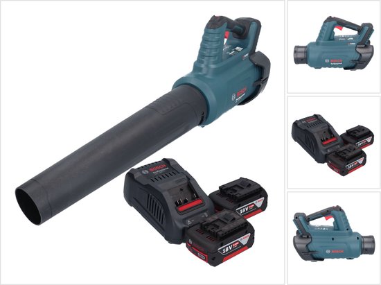 Bosch GBL 18V-750 Professionele accubladblazer 18 V BITURBO Brushless + 2x accu 5.0 Ah + lader van Bosch