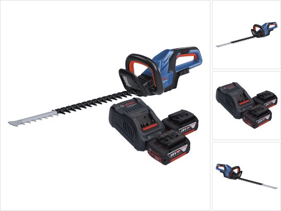 Bosch GHE 18V-60 Professionele accu heggenschaar 18 V 60 cm borstelloos + 2x accu 5.0 Ah + lader van Merkloos	