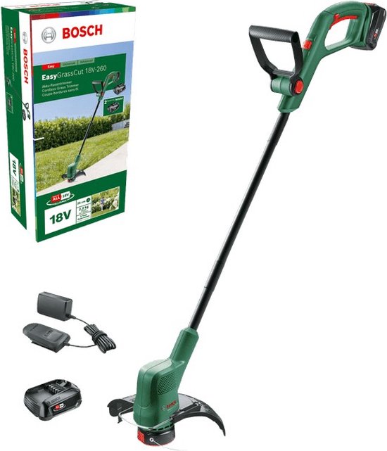 Bosch Home and Garden EasyGrassCut 18V-260 Grastrimmer Accu Incl. 2 accu's 18 V 2 Ah Snijbreedte max.: 26 cm van Bosch