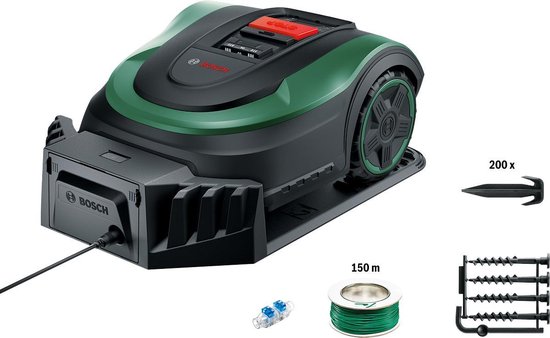 Bosch Indego S+ 500 Robotmaaier - Voor gazons tot 500 m2 - Incl. laadstation en accessoires - Connected van Bosch