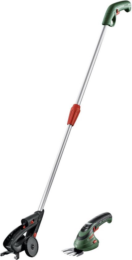 Bosch ISIO accugrasschaar - Incl. telescopische steel, 3,6 V accu (1,5 Ah) en 3,5 uur lader van Bosch