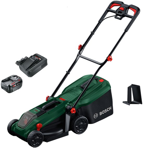 Bosch Rotak 18V-32 - Inclusief 4.0Ah 18V accu en AL18V-44 lader & Mulchplug van Merkloos	
