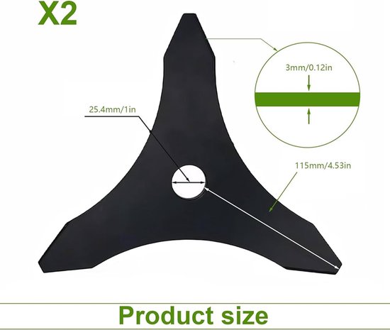 Boskanten Messen - Voor Grasmaaiers - Set van 2 van Merkloos	
