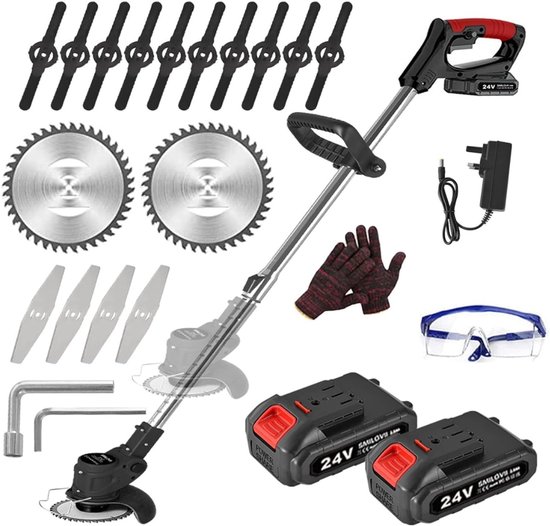 Bosmaaier Accu Krachtige Elektrische Grastrimmer – Lichtgewicht & Telescopisch – grasmaaier grastrimmer Efficiënt & Gebruiksvriendelijk – Sterke Snijkop Voor Preciese Randen | Incl. Oplaadbare Accu van Merkloos	