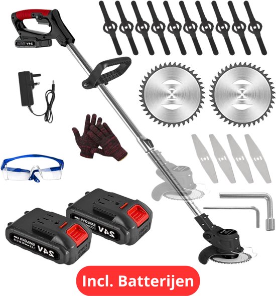 Bosmaaier Accu Krachtige Elektrische Grastrimmer Voor Efficiënt Maaien – Grastrimmer Lichtgewicht en Telescopisch Voor Comfortabel Gebruik – Bosmaaier Verstelbaar Met Sterke Snijkop Voor Precieze Randen | Incl. Oplaadbare Accu Voor Draadloos Gebruik van Merkloos	