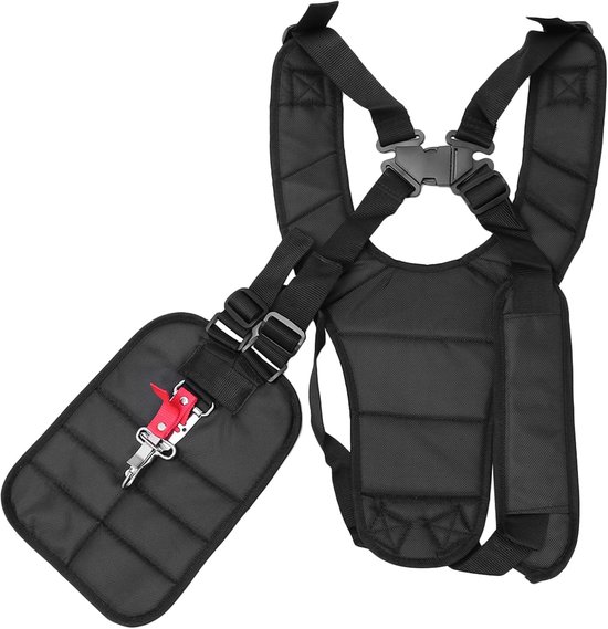Bosmaaier Harnas - Schokbestendig Schouderkussen - Draagharnas Voor Bosmaaier Gras Trimmer - Dubbelrijs schouderriemharnas - Gewatteerde Riem Schouderriem Trimmer - Schouder Riemen - Tuin Borstel Cutter - Gras Trimmer - Zwart van Generic
