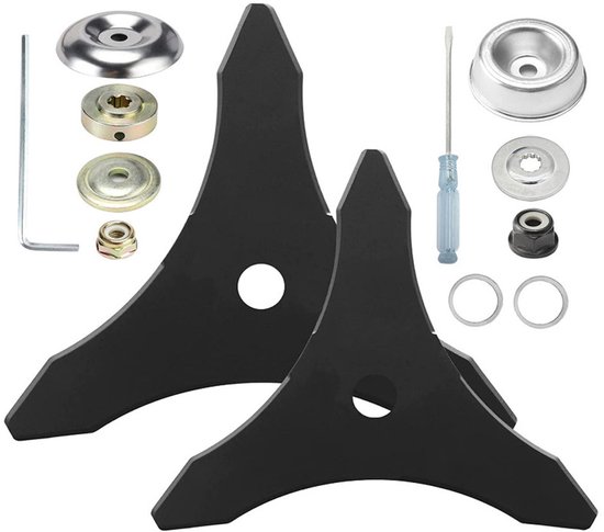 Bosmaaierbladen - bosmaaier electrisch - bosmaaieraccessoires - voor grastrimmers gazon en tuin, verbeterd en verdikt - bosmaaierbladen adapterset - Grasmaaiers met een asboringsdiameter van 25,4 mm - Inclusief accessoires