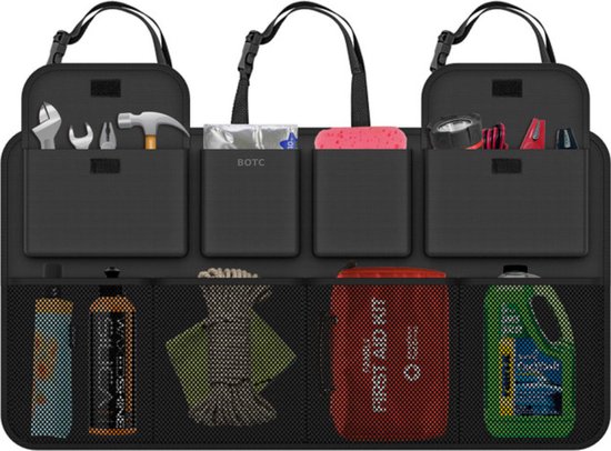BOTC Auto Organizer - Autostoel organizer - Luxe & stevige Autostoel Organizer - Auto stoel organiser - Zwart van BOTC
