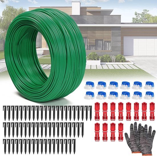 Boundary Kabel voor Robotmaaier - 60 m Kabel - Diameter 2.7 mm - Grasmaaier Draad van Gegalvaniseerd Koper - Compatibel met Gardena Bosch Husqvarna Worx Honda Robomow